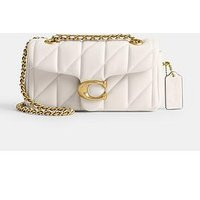 Coach Tabby Quilted Shoulder Bag With Chain - White | Very (UK)