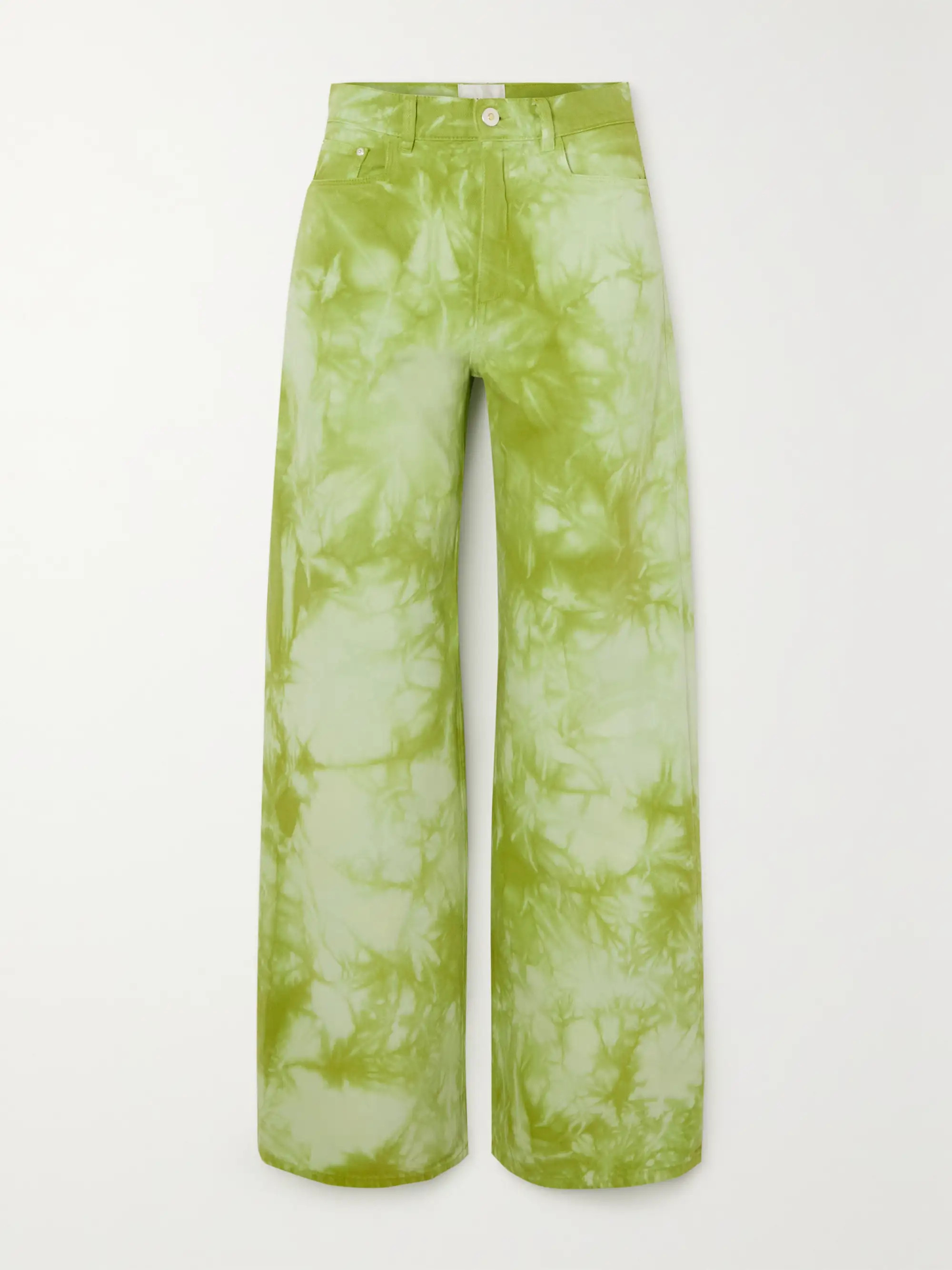 Magnolia tie-dyed high-rise wide-leg organic jeans | NET-A-PORTER (US)
