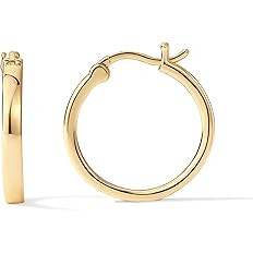 PAVOI 14K Gold Plated 925 Sterling Silver Post Lightweight Hoops | 20mm - 30mm Earring | Gold Hoo... | Amazon (US)