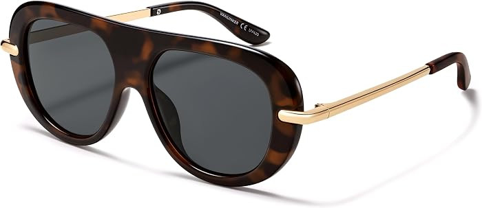 VANLINKER Retro Polarized Aviator Sunglasses for Women Men VL9929 | Amazon (US)