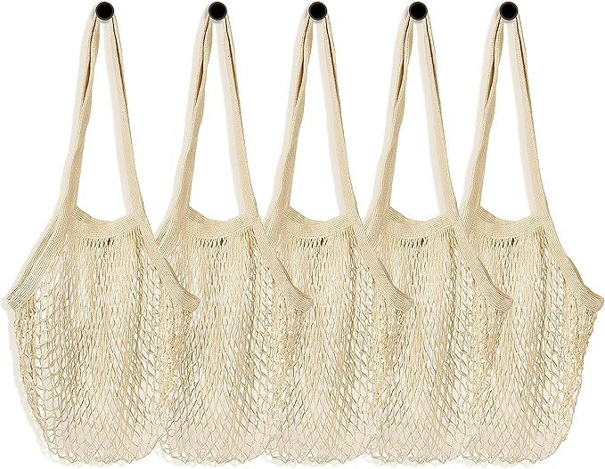 HotShine Mesh Bags Reusable Cotton Mesh Grocery Bags - Shopping Bag – Eco Market Bag - Tote Bag... | Amazon (US)