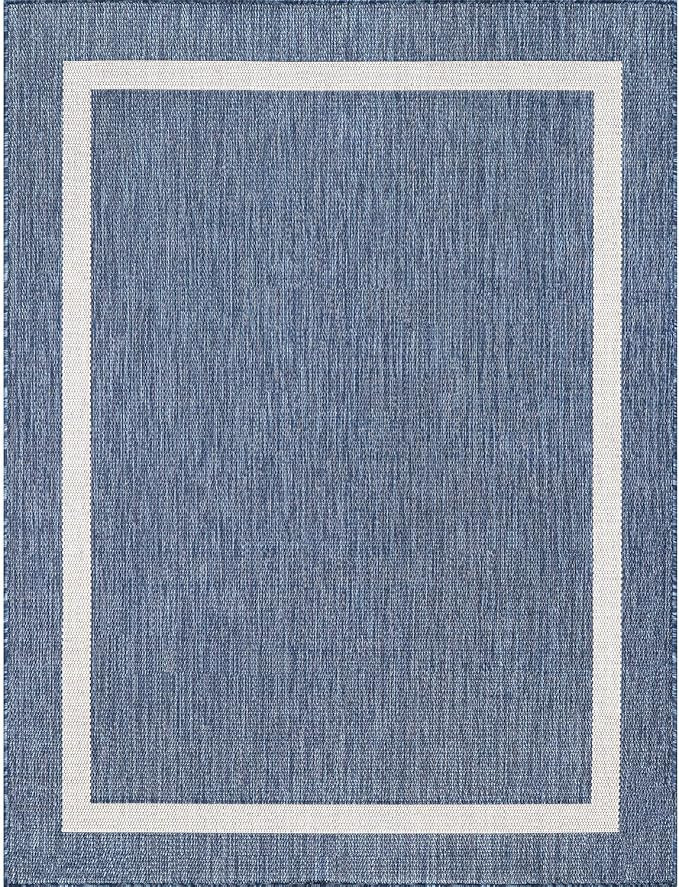 Bordered Outdoor Rug 5x7 Washable Outside Carpet for Indoor Patio Porch Waterproof Easy Cleaning ... | Amazon (US)