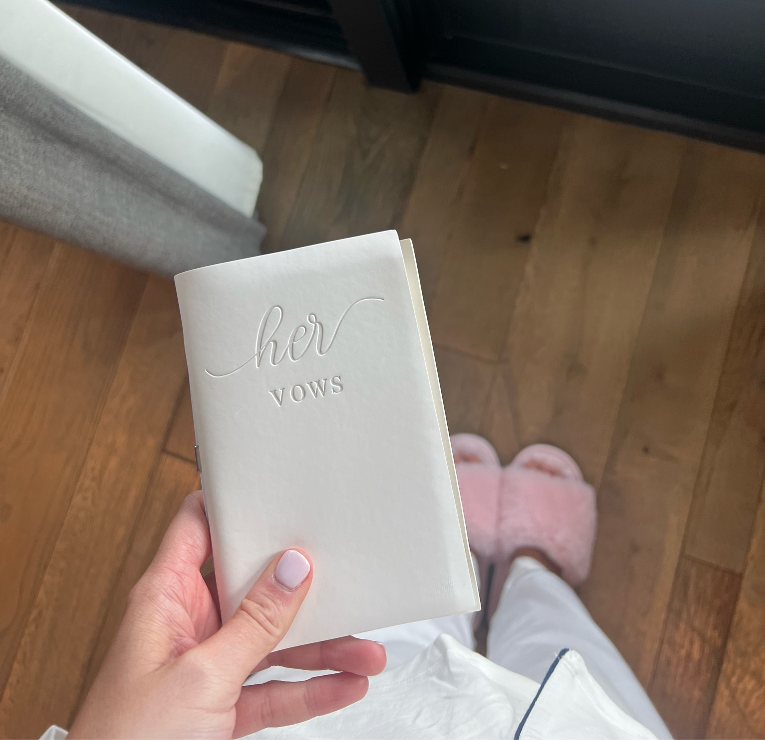 His and her vow books

OPI - Let’s Be Friends

Wedding, bride, vows, slippers, white pajamas, OPI nail

#LTKwedding #LTKfindsunder50 #LTKSeasonal