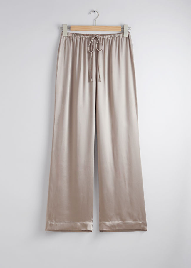 Satin Drawstring Trousers | & Other Stories UK
