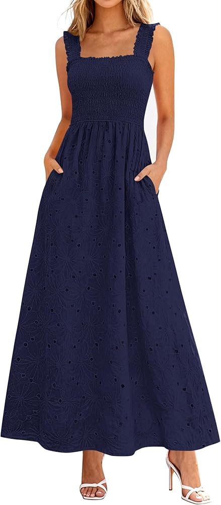 KIRUNDO Summer Lace Dress Vacation Outfits for Women 2026 Wedding Guest Dresses Maxi Beach Boho S... | Amazon (US)