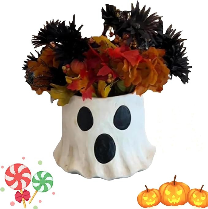 Paper Mache Halloween Treat Buckets, Vintage Paper Mache Halloween Buckets, Ghost Bucket Hallowee... | Amazon (US)