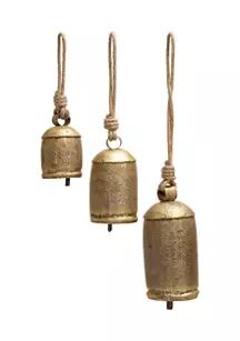 Rustic Metal Decorative Cow Bell - Set of 3 | Belk