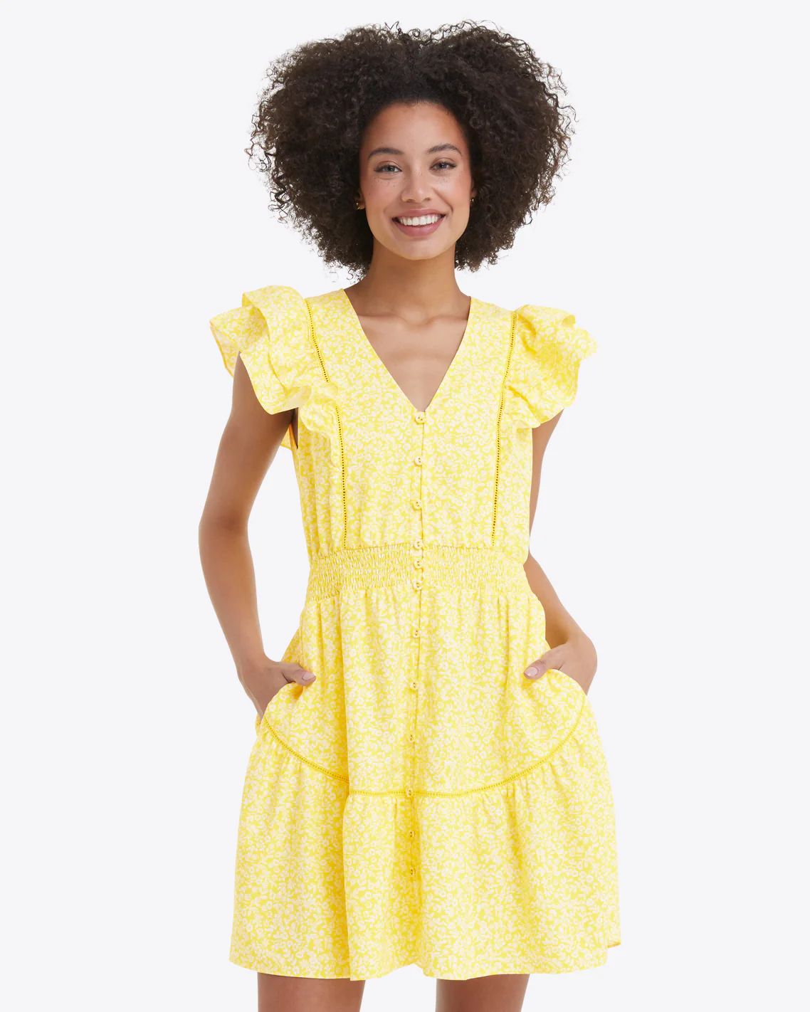 Gabby Mini Dress in Golden Floral | Draper James (US)