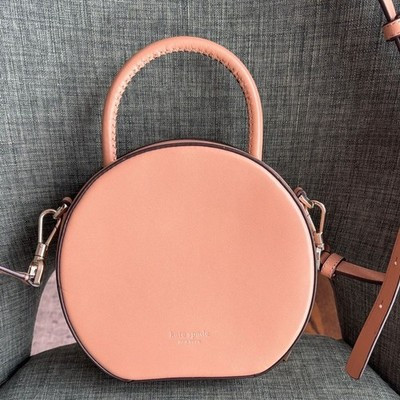 Kate Spade Andi Canteen Tan Leather Handbag handle bag purse lightfawn crossbody | eBay US