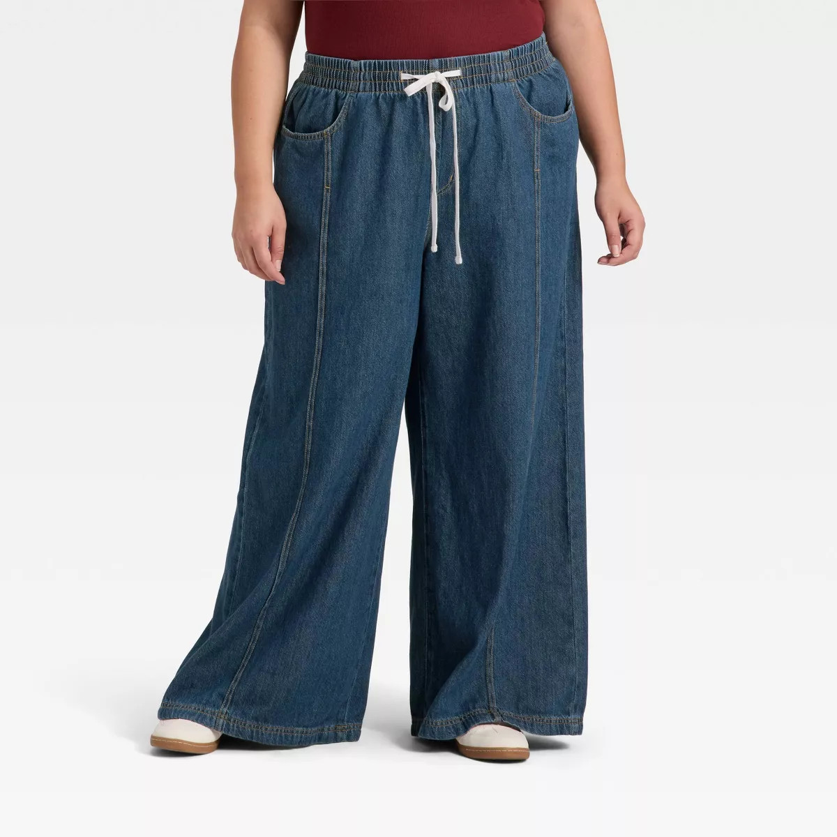 Women's High-Rise Drawstring Wide Leg Relaxed Fit Beach Pants - Universal Thread™ | Target