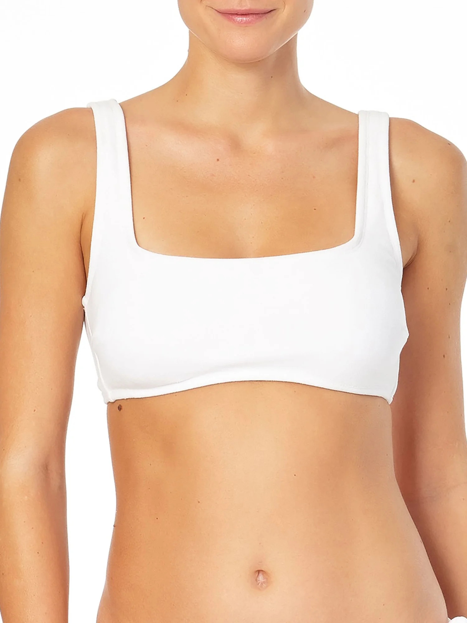 No Boundaries Junior's Terry Square Neck Bralette Top Swimsuit | Walmart (US)