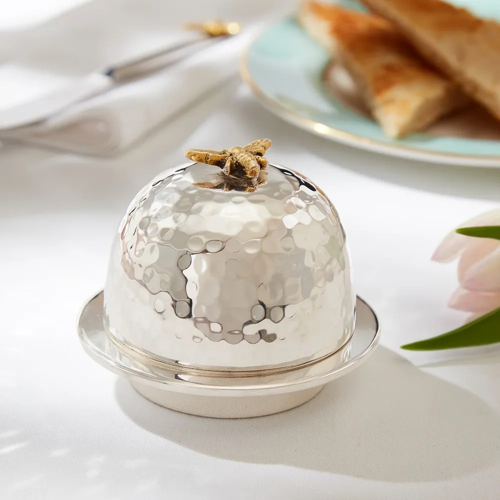 Culinary Concepts Bee Silver Plated Butter Dish | Fortnum & Mason