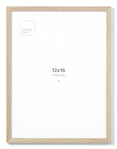 Opposite Wall - 12x16 in - Natural Solid Oak Wood Picture Frame - Lightweight, Versatile & Shatterproof - Wall Hanging Poster or Photo Frame - Wall Decor for Office, Gallery & Home | Amazon (CA)