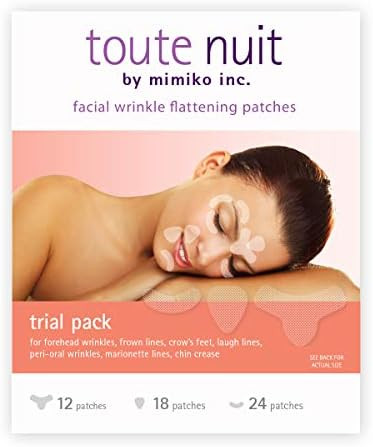 Toute Nuit Wrinkle Patches, Face Tape, Trial Pack - 3 Shapes Forehead, Around Eyes and Lips - 54 ... | Amazon (US)