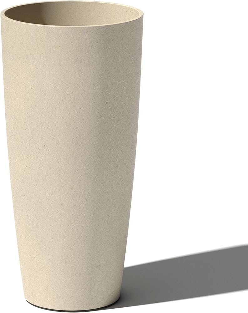 Veradek Vega Round Tall Planter Pots for Indoor/Outdoor Use | Made from Plastic - Concrete Mix wi... | Amazon (US)