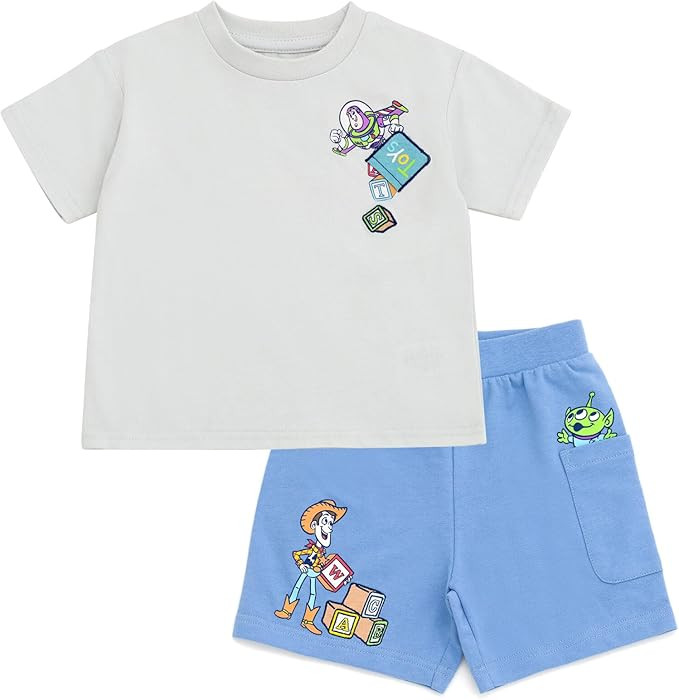 Disney T-Shirt and Shorts Outfit Set Newborn to Little Kid Sizes (0-3 Months - 5) | Amazon (US)