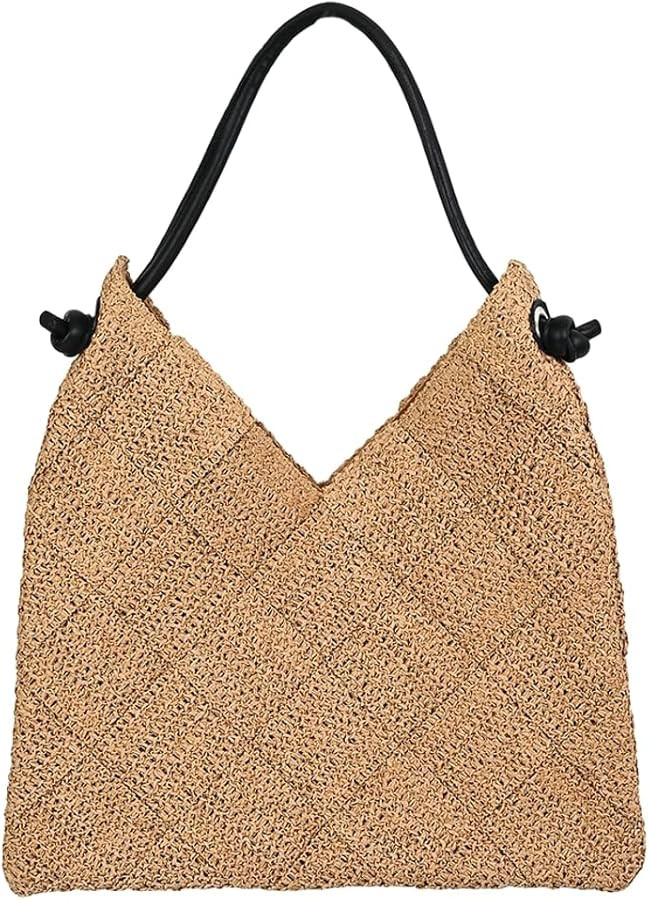 Woven Hobo Bag for Women Straw Beach Tote Handbag Stylish Shoulder Bag Large Capacity Purse for T... | Amazon (US)