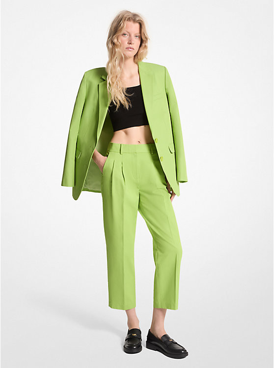Cotton Blend Twill Cropped Pants | Michael Kors US