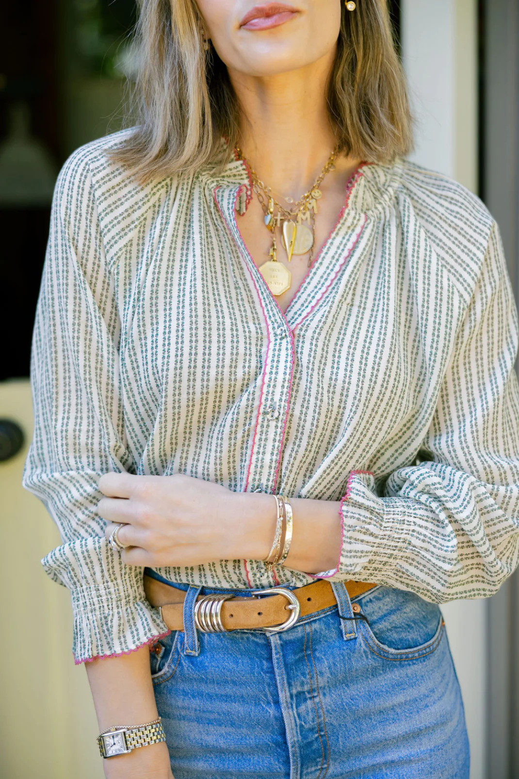 Harper Top in Floral Stripe | Baybala