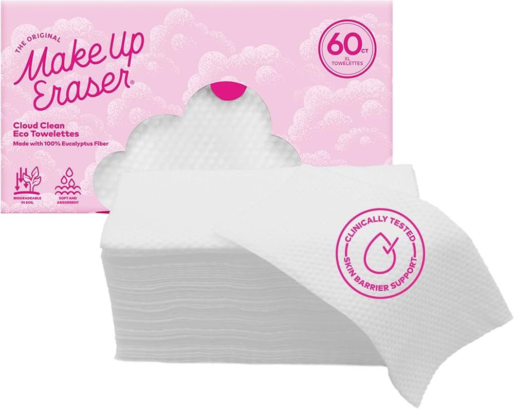 MakeUp Eraser Cloud Clean Eco Towelettes, Certified 100% USDA Biobased Face Towel, Biodegradable ... | Amazon (US)
