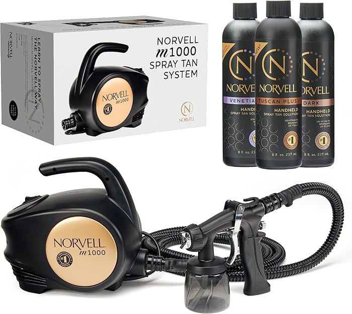 Norvell Sunless M1000 HVLP Spray Tan Machine Kit with 8 oz Tuscan Plus, Venetian & Dark Solutions... | Amazon (US)