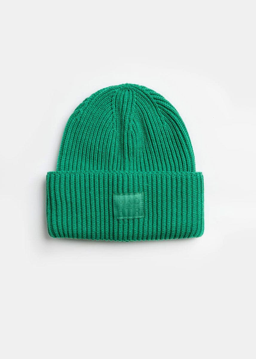 Adult Mad Hatter Ribbed Knit Beanie - Kelly Green | Alice & Wonder