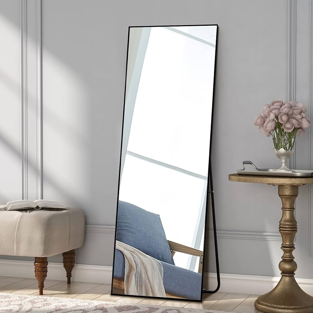 NeuType Full Length Mirror, 59"x16" Full Body Mirror with Stand Floor Mirror Full Length Standing... | Amazon (US)