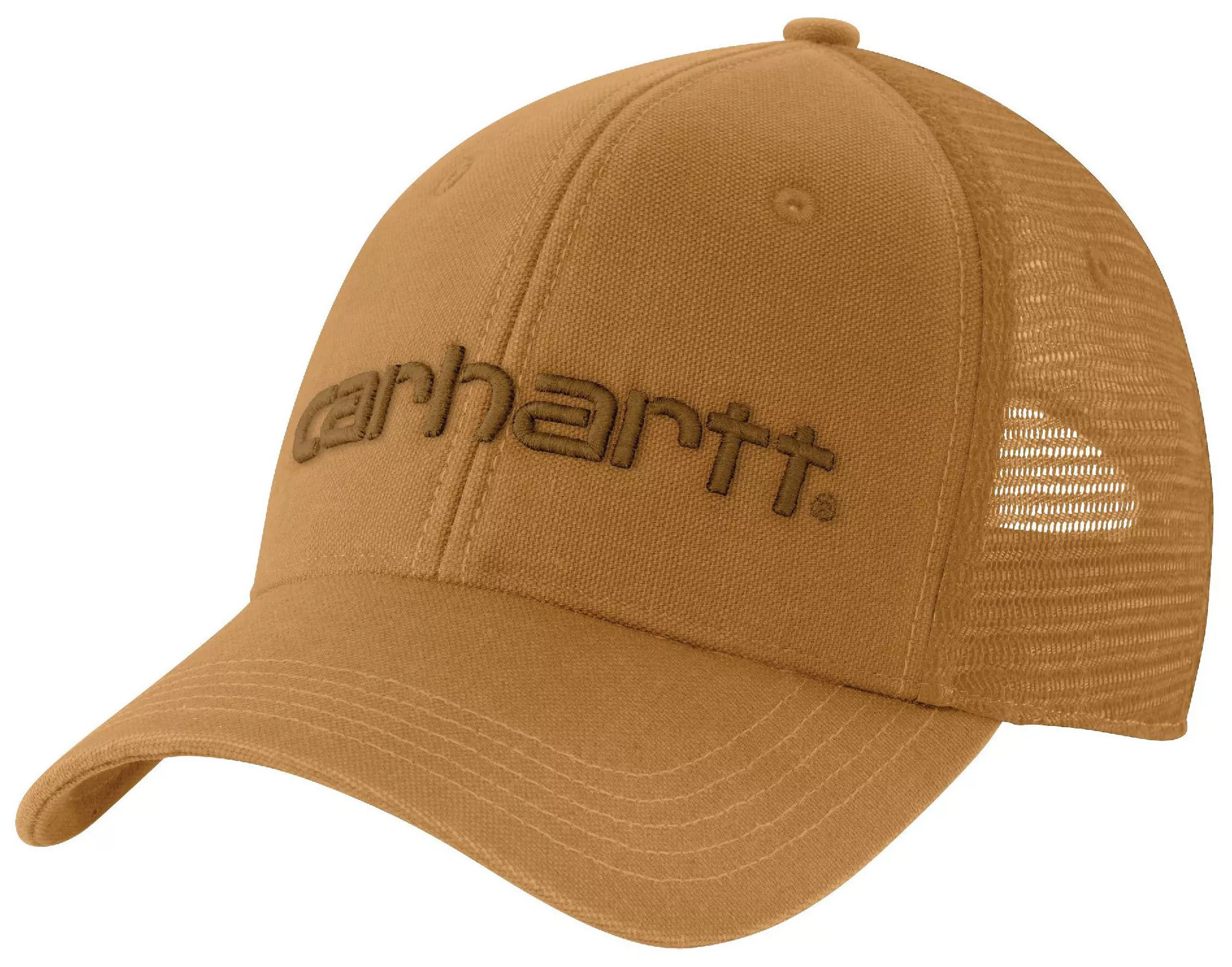 Carhartt Men's Canvas Mesh Logo Hat, Carhartt Brn/Oiled Walnut | DICK'S Sporting Goods
