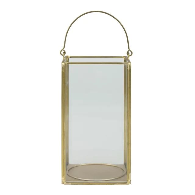 Better Homes & Gardens Medium Decorative Gold Metal Lantern, Candle Holder | Walmart (US)
