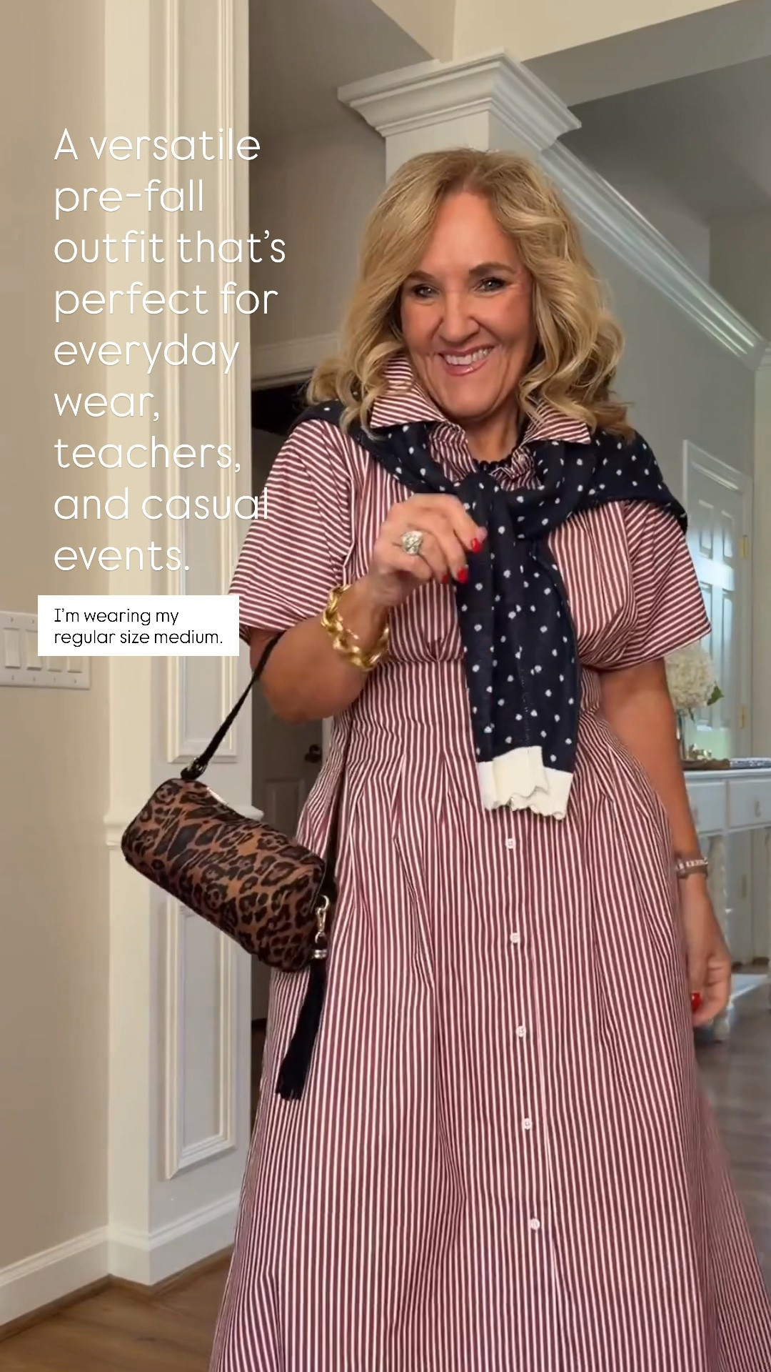 This Avara striped shirt dress is one of those pieces you’ll wear now and straight into fall! The flattering fit makes it easy to dress up or down, and I love it layered with the quilted vest for an effortless pre-fall look. I’m wearing my regular size medium. Use code NANETTE15 for 15% off your first Avara order!

💡 LTK MADE EASY
❤️ Heart = Support my posts!
🔖 Save = Get sale & restock alerts
📋 Lists = Keep favorites organized
📲 Share = Send lists and products to a friend. Hello, Christmas List!
💬 Comment = Ask me anything about what I’m wearing.:-)

#LTKootd #LTKOver40 #LTKWedding
