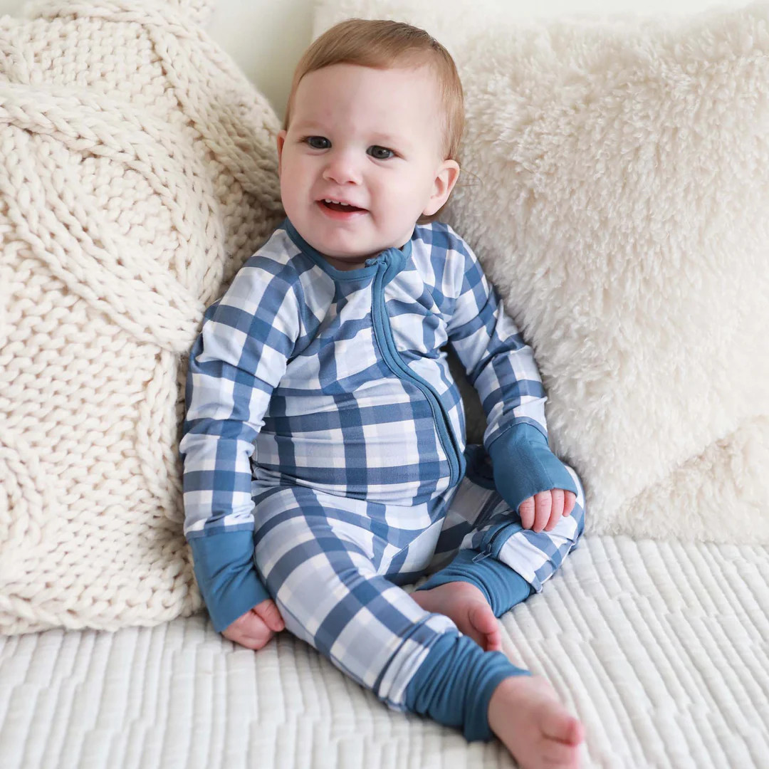 Paxton's Plaid Convertible Zip Romper | Caden Lane