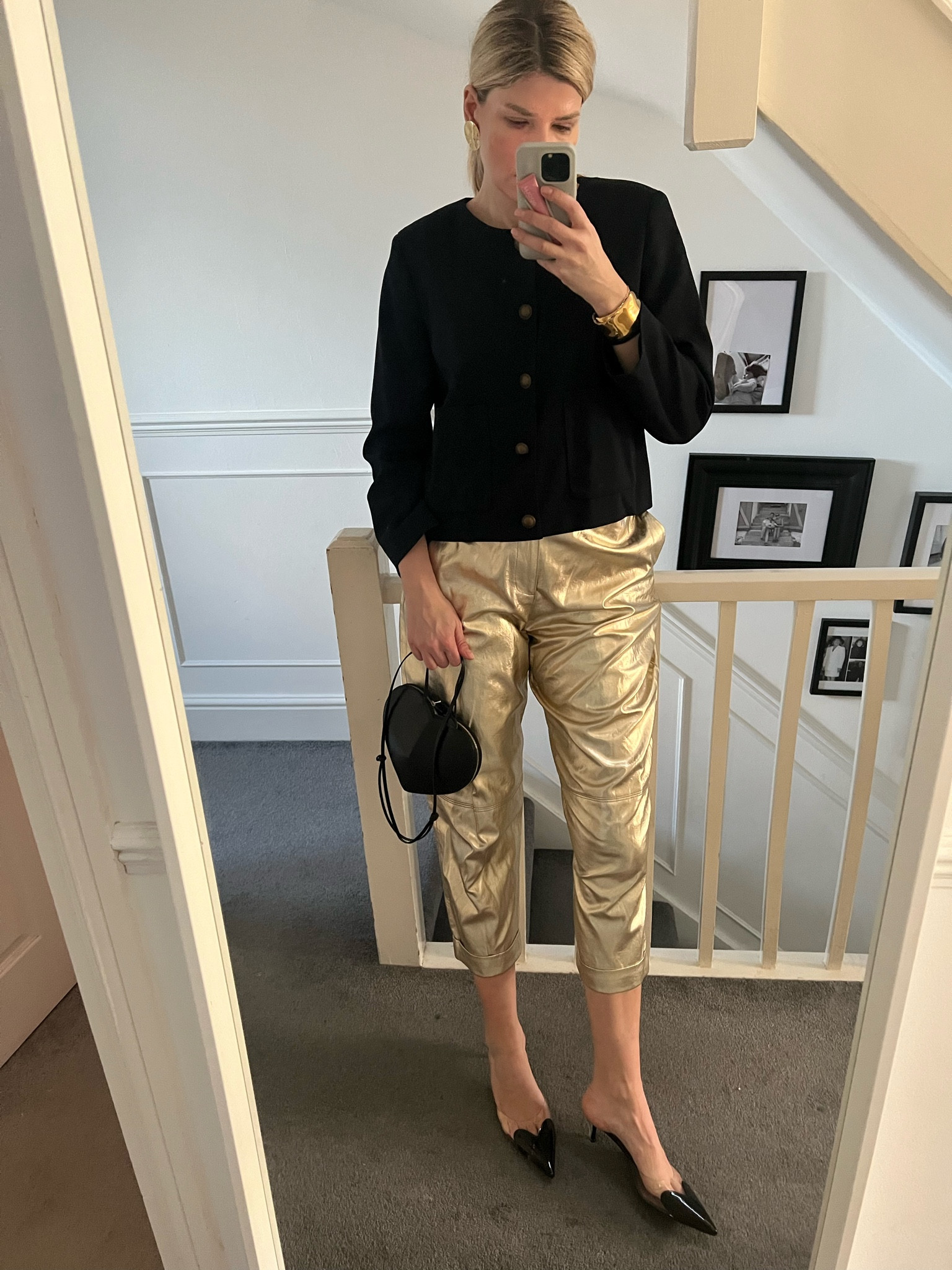 Boucle jacket, frame jacket, gold trousers, alaia heels, alaia bag, chic outfit, over 40 style 

#LTKuk #LTKeurope #LTKwinter