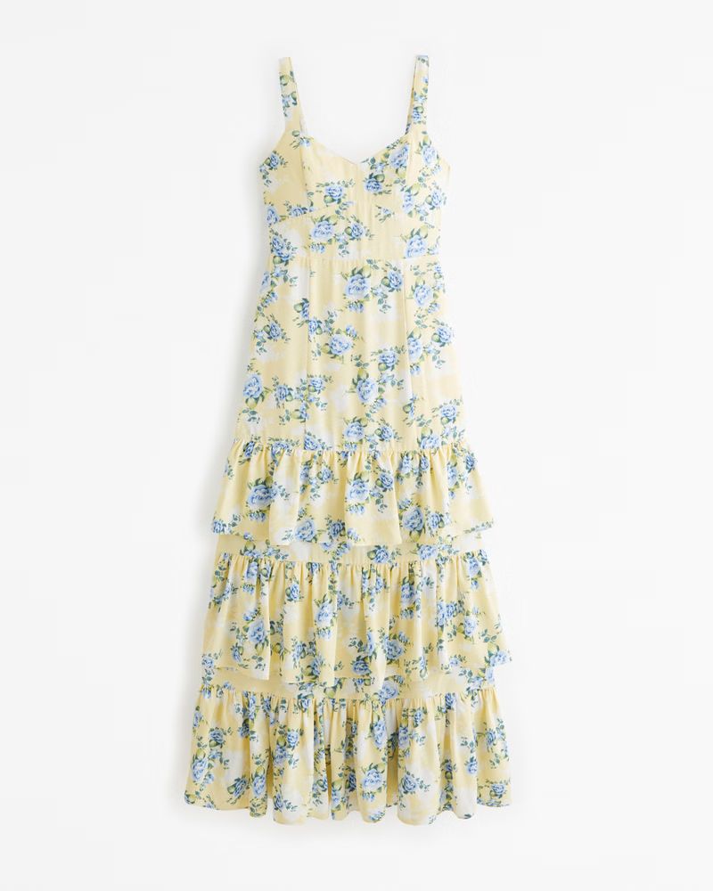 Women's Drama Ruffle Tiered Gown | Women's Dresses & Jumpsuits | Abercrombie.com | Abercrombie & Fitch (US)