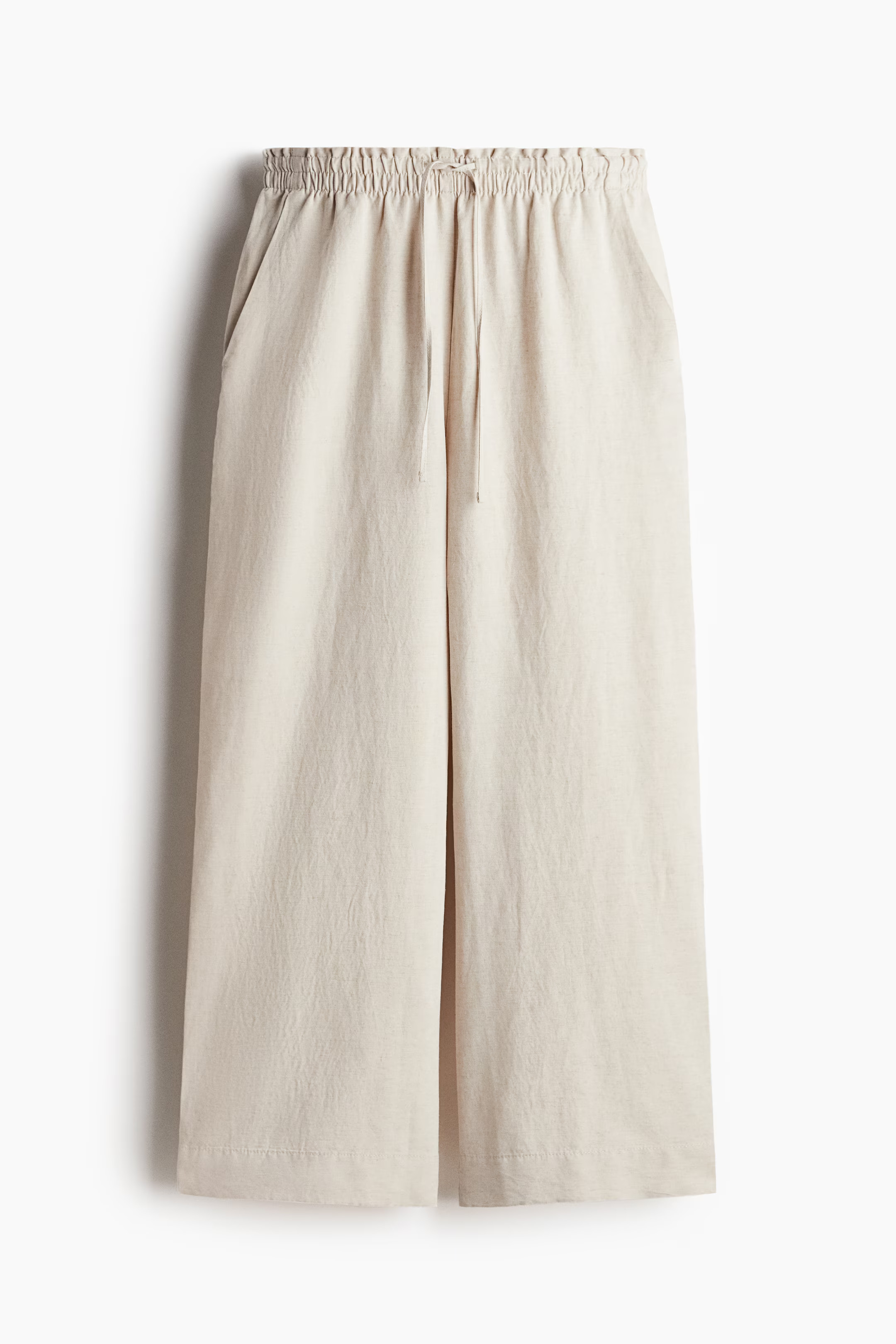 Cropped linen-blend trousers | H&M (UK, MY, IN, SG, PH, TW, HK)
