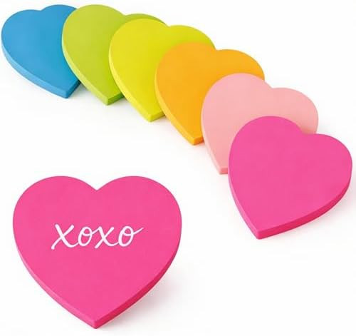 Heart Sticky Notes - 6 Pads Valentines Gifts | Valentines Party Favors Supplies for Women - Post ... | Amazon (US)
