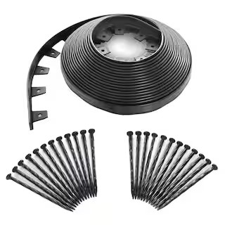 Vigoro 60 ft. No-Dig Plastic Landscape Edging Kit 3001-60HD-3 - The Home Depot | The Home Depot