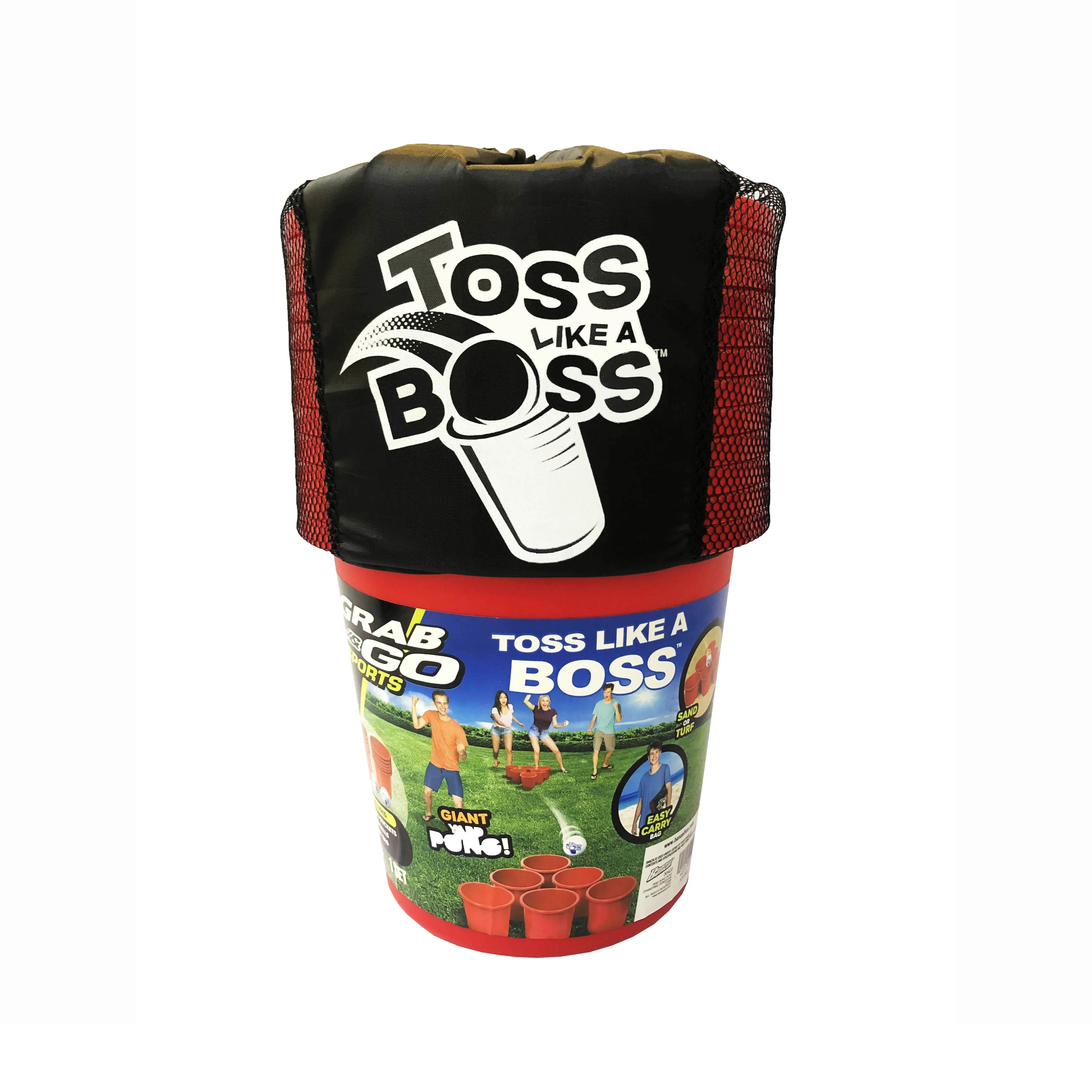Banzai Toss Like A Boss Outdoor Giant Pong Lawn Game with Drawstring Carry Bag - Walmart.com | Walmart (US)