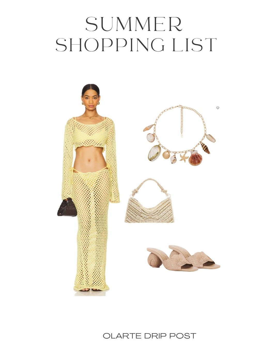 Vacation-Ready Crochet Set You’ll Live In 🐚☀️
This yellow crochet co-ord is the ultimate summer statement—lightweight, breathable, and made for beachside strolls or poolside lounging. 

Styled with raffia mules, a woven shoulder bag, and a shell charm necklace that adds that perfect coastal touch. It’s giving beach glam with an effortless twist.
Tap to shop this full sun-kissed look via my LTK! 🌊🌾👡

 

 #LTKSeasonal #LTKStyleTip #LTKTravel