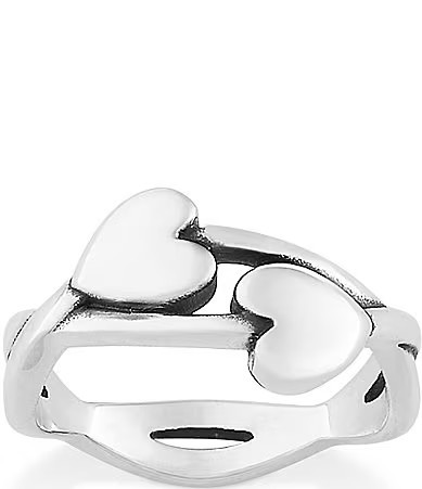 James Avery Sterling Silver Hearts Entwined Band Ring - 5.5 | Dillard's