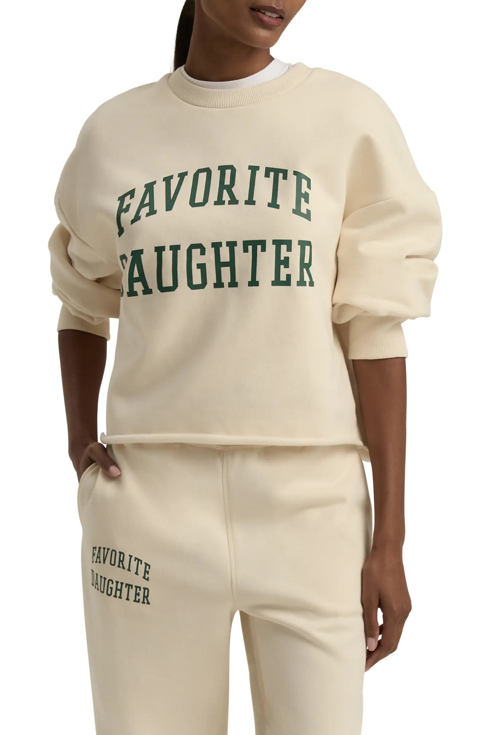 Cropped Collegiate Sweatshirt | Nordstrom