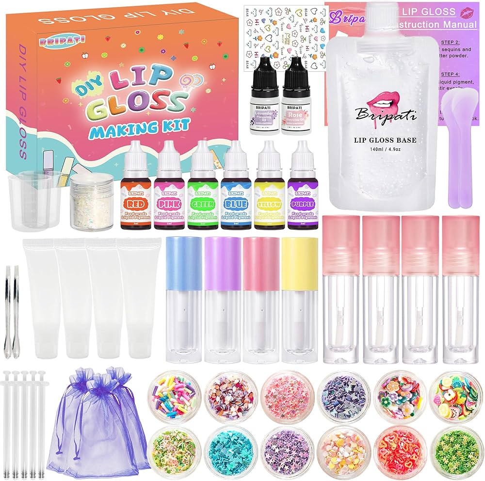DIY Lip Gloss Making Kit - All-in-One to Make Your Own Lip Care Gloss Set with Clear Base, Pigmen... | Amazon (US)
