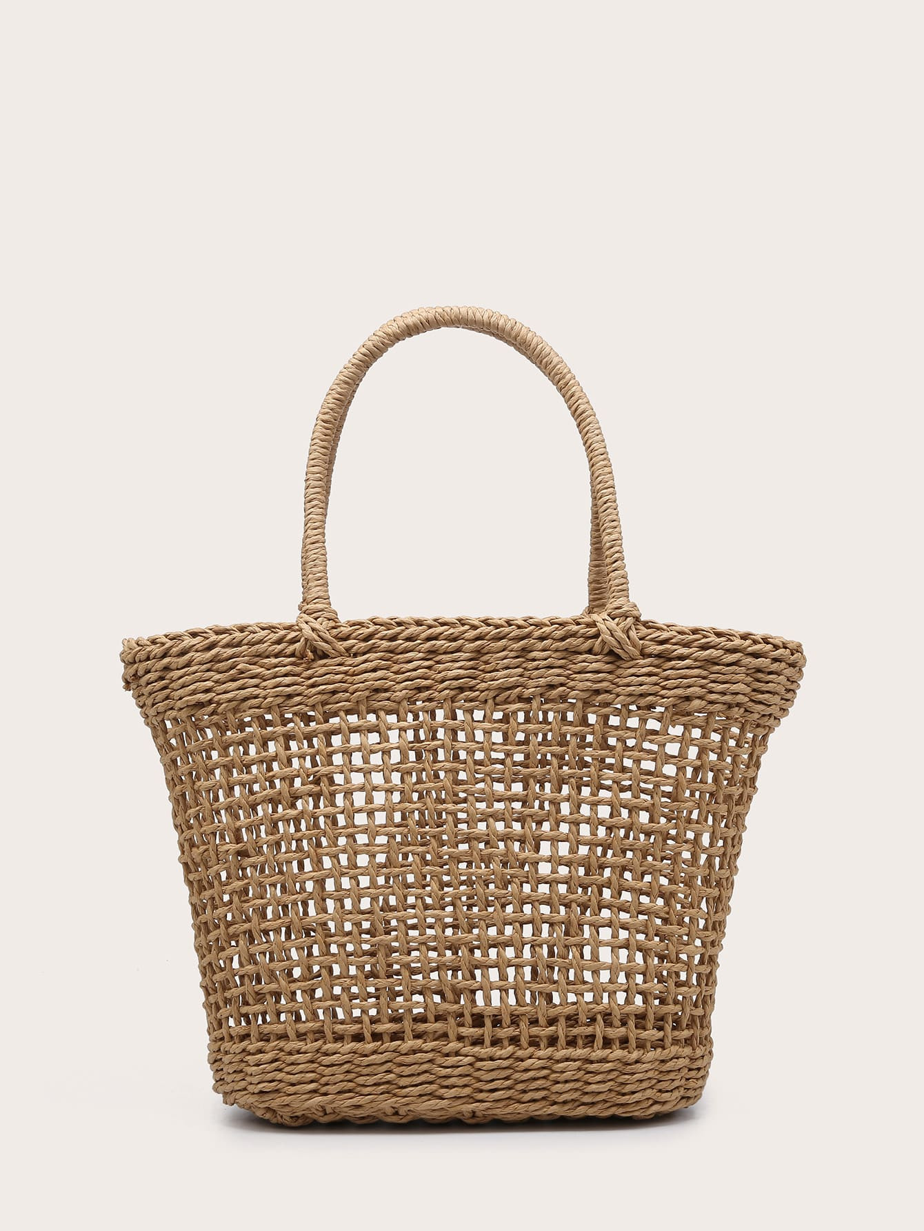 Minimalist Straw Shoulder Tote Bag | SHEIN