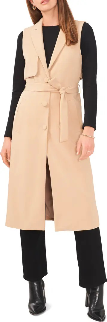 Belted Long Trench Vest | Nordstrom