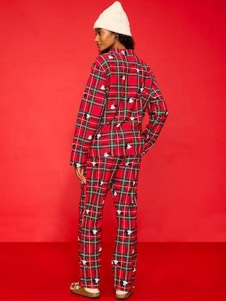Old Navy x Disney Mickey Mouse & Friends Printed Flannel Pajama Set for Women | Old Navy (US)