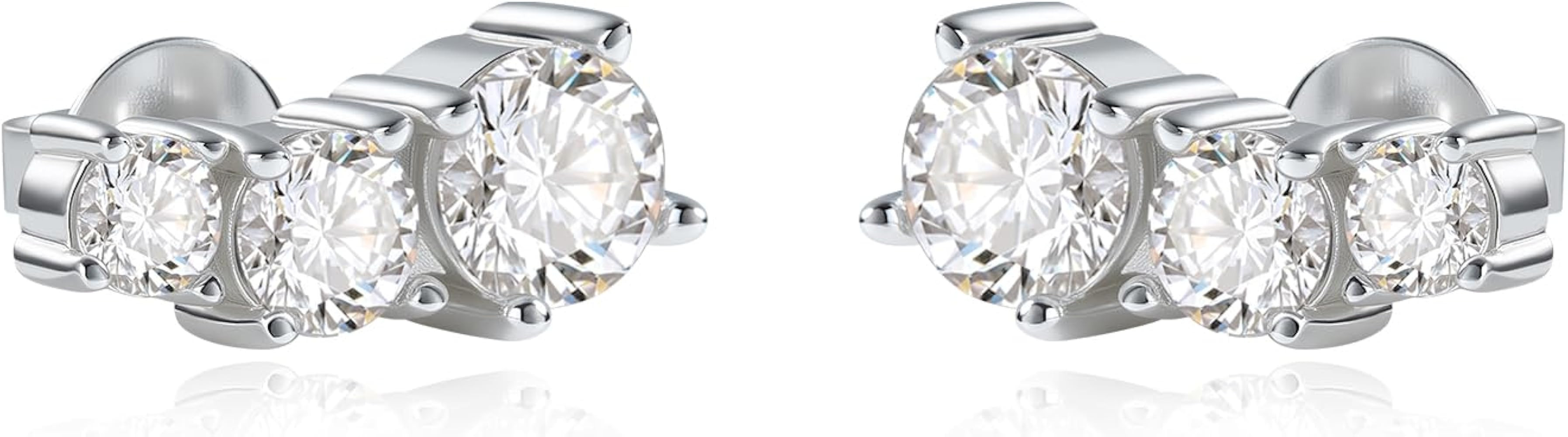 Cicy Bell Womens 18k Gold Plated Stud Earrings Sparkling Cubic Zirconia Hypoallergenic Trendy Ear... | Amazon (US)