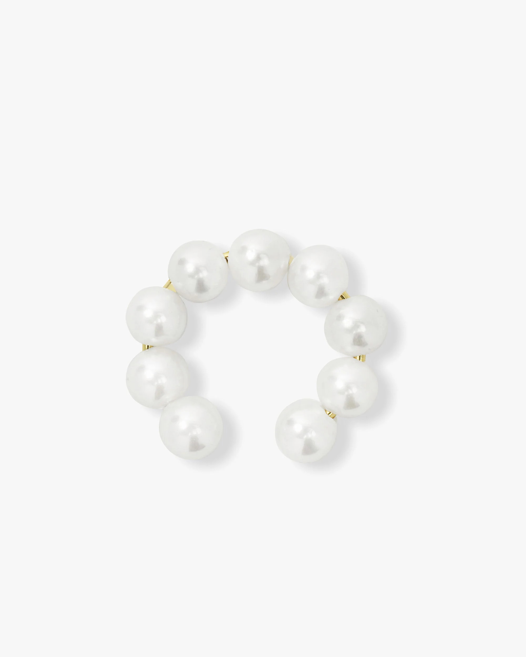 Life's a Ball Pearl Ear Cuff - Gold | Melinda Maria
