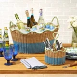 Beautiful Two-Tone Rattan Caddy by Drew Barrymore - Walmart.com | Walmart (US)