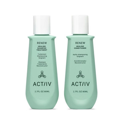 ACTiiV Hair Science Renew Healing Shampoo & Conditioning System (2.7 oz Starter Kit Duo) - Travel Size, Helps with Damaged and Over-Processed Hair | Target