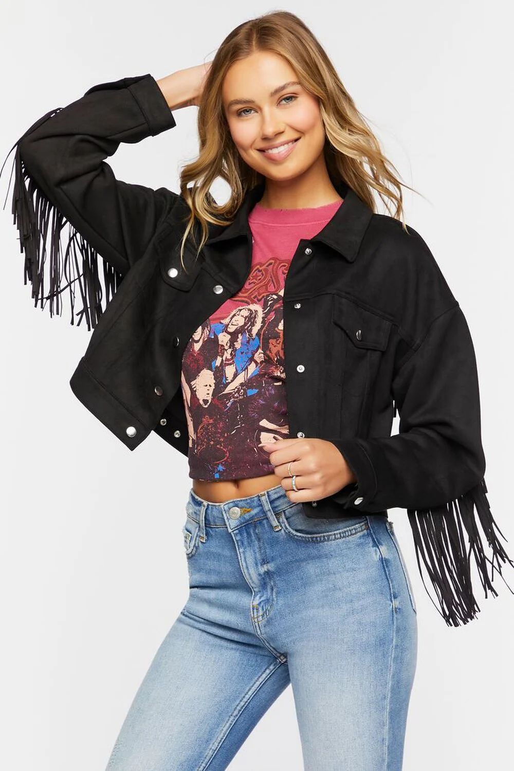 Faux Suede Fringe Jacket | Forever 21 (US)