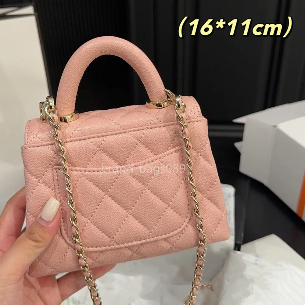 Save Big on Bulk Black Leather Bags Women's Handbags 24K Womens Classic Mini Flap Calfskin S... | DHGate